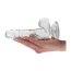 Dildo Natural Transparent, Clear Sensation, 16 cm x 3,5 cm - culoare si material