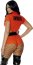 Costumatie de prizoniera sexy, Lockdown, din 4 piese, S-M#
