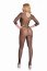 Body din plasa Pink Lipstick - Negru - dimensiuni complete