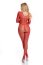 Body din Plasa Pink Lipstick - Rosu