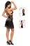 Set Lenjerie Sexy, neglije, dantela neagra, satin, Beauty Night, Adelaide# - dimensiuni complete