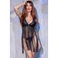 Set Babydoll si Chiloti Chilirose CR-4462 - Negru - culoare si material