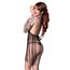 Set Babydoll si Chiloti Chilirose CR-4462 - Negru - detaliu design