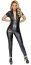 Salopeta Piele Naturala Leather Black Jumpsuit Zado - Negru