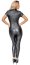 Salopeta Piele Naturala Leather Black Jumpsuit Zado - Negru