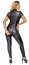 Salopeta Piele Naturala Leather Black Jumpsuit Zado - Negru