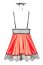 Set Camasuta de Noapte Babydoll Beauty Night EVE - Rosu - detaliu finisaj