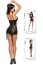 Set Babydoll Portjartier si Chilot Marilyn Beauty Night - Negru - detaliu finisaj