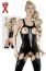 Corset Topless Latex  - Negru - vedere frontala