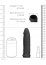 Prelungitor penis - Penis Extender - 17 cm - Negru - vedere laterala