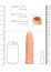 Prelungitor penis - Penis Extender - 17 cm - Flesh - detaliu finisaj