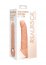 Prelungitor Penis Realrock "Penis Extender With Rings" 23 cm - Natural - vedere frontala