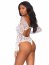 Body Dantela Leg Avenue - Alb