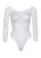 Body Dantela Leg Avenue - Alb