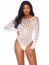 Body Dantela Leg Avenue - Alb
