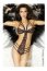 String Body Dantela Neagra cu rosu, Chilirose, S-L