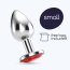 Plug Anal Metal Red Shape Bijou, Small - vedere frontala