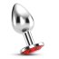 Plug Anal Metal Red Shape Bijou, Small - vedere laterala