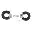 Catuse Metal Reglabile cu Plus Crushious "Love Cuffs" - Negru##
