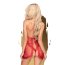 Babydoll Penthouse cu Chilotei tip String Libido Boost - Rosu - detaliu design