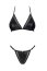 Set bikini si sutien, Obsessive, Punta Negra, negru, animal print sarpe, lucios# - culoare si material