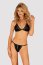 Set bikini si sutien, Obsessive, Punta Negra, negru, animal print sarpe, lucios# - vedere frontala