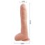 Dildo XXL Realistic pentru stimularea punctul G, cu scrot si ventuza, Beautiful Alex, [ 28cm x 5 cm ] - detaliu design