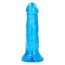 Dildo Realistic Albastru Transparent Blue, 13,5 x 2,5 cm - culoare si material