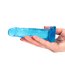 Dildo Realistic Albastru Transparent Blue, 13,5 x 2,5 cm - vedere spate