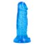 Dildo Realistic Albastru Transparent Blue, 15 x 3,2 cm - vedere laterala