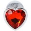 Butt Plug Anal Toyz4Lovers "Red Heart Jewel" 6 cm - Argintiu - detaliu design
