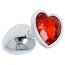 Butt Plug Anal Toyz4Lovers "Red Heart Jewel" 6 cm - Argintiu - vedere laterala