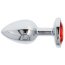 Butt Plug Anal Toyz4Lovers "Red Heart Jewel" 6 cm - Argintiu - detaliu finisaj