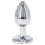 Butt Plug Anal Toyz4Lovers "Red Heart Jewel" 6 cm - Argintiu - accesorii incluse