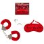 Set Catuse si Masca, Erotica, Sexy Furry, culoare rosu - detaliu design