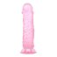 Dildo Realistic Natural Roz Transparent, 16 cm x 2,7 cm - culoare si material