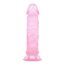 Dildo Realistic Natural Roz Transparent, 16 cm x 2,7 cm - dimensiuni complete