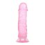 Dildo Realistic Natural Roz Transparent, 16 cm x 2,7 cm - vedere laterala