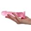 Dildo Realistic Natural Roz Transparent, 16 cm x 2,7 cm - detaliu finisaj