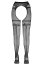 Dresuri tip plasa, fara crotch, Cottelli LEGWEAR, decupat in zona intima, cu model, negru# - detaliu finisaj
