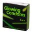 Prezervative Fluorescente Glowing Condoms 3 Bucati - vedere frontala