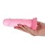 Dildo Realistic Roz Transparent, 15 x 3,2 cm - detaliu finisaj