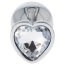 Butt Plug Anal Toyz4Lovers "Heart Jewel" 7 cm - Argintiu - detaliu design