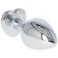 Butt Plug Anal Toyz4Lovers "Heart Jewel" 7 cm - Argintiu - dimensiuni complete