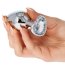 Butt Plug Anal Toyz4Lovers "Heart Jewel" 7 cm - Argintiu - detaliu finisaj