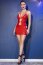 Rochie Latex Look cu decupaje Chilirose - Rosu - dimensiuni complete