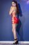 Rochie Latex Look cu decupaje Chilirose - Rosu - vedere laterala