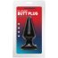Butt Plug Smoth Negru XXL Doc Johnson - vedere frontala