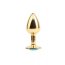 Butt anal din aluminiu Chisa Novelties "Blue Gem" 7,1 cm - Galben - detaliu design