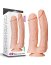 Dildo Dublu Lovetoy "MegaXXL" 33 cm - Natural